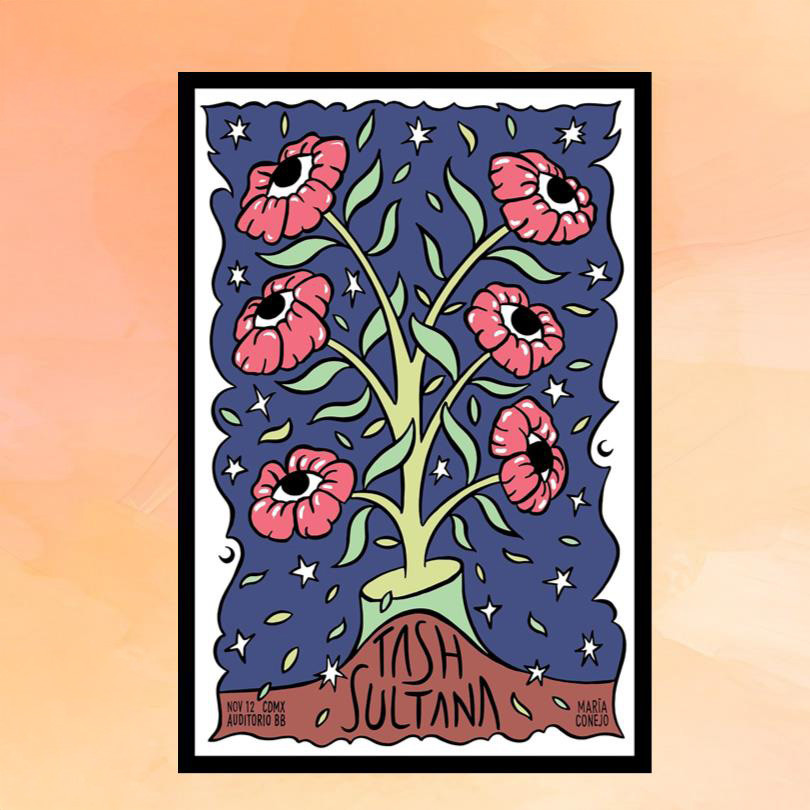 Tash Sultana CDMX Auditorio BB November 12 2025 Concert Poster Tash Sultana Merch Tash Sultana CDMX Auditorio BB November 12 2025 Concert Poster Tash Sultana Merch