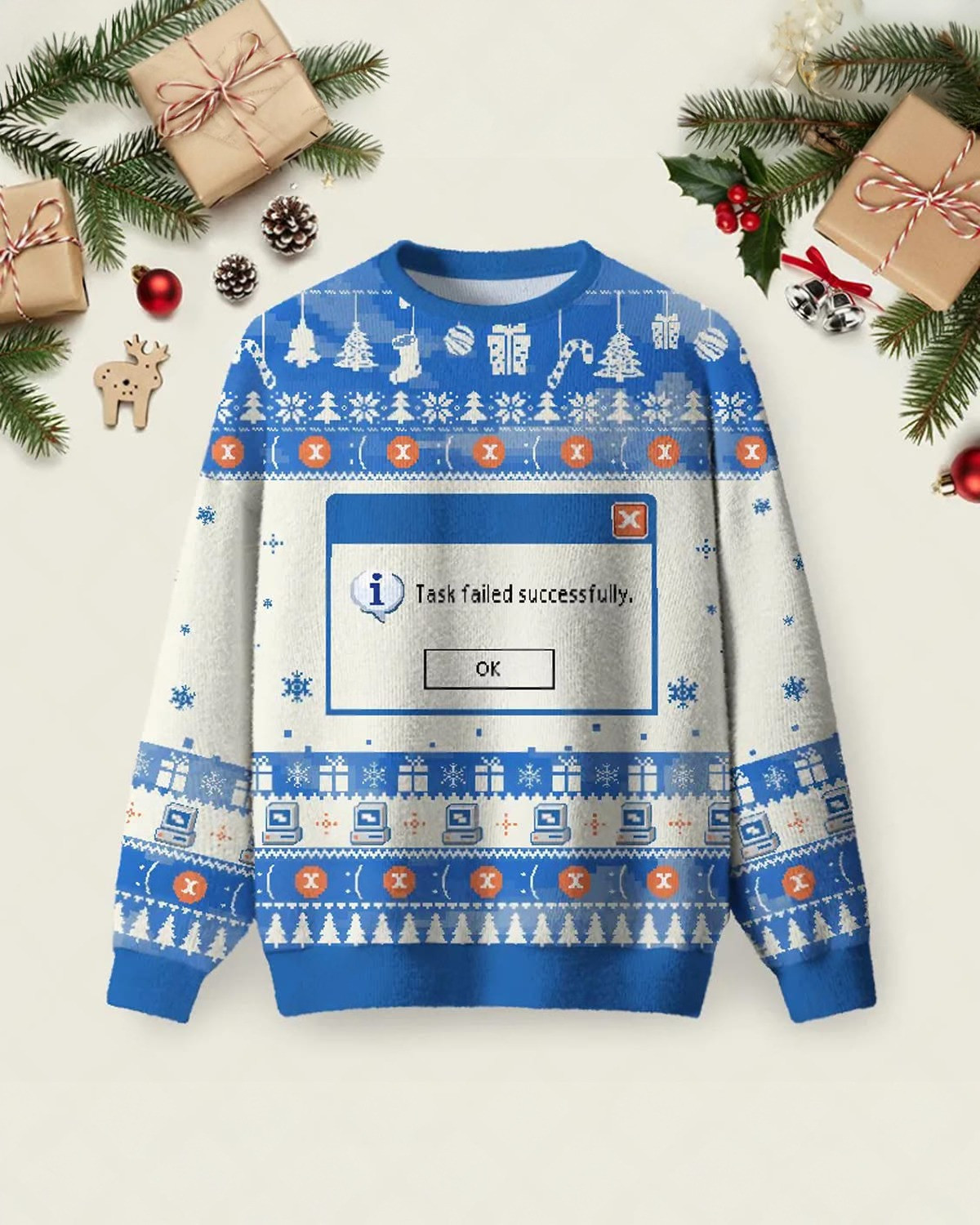 Task Failed Successfully Error Christmas Ugly Sweater Funny Computer Tech Holiday Apparel Gifts Task Failed Successfully Error Christmas Ugly Sweater Funny Computer Tech Holiday Apparel Gifts