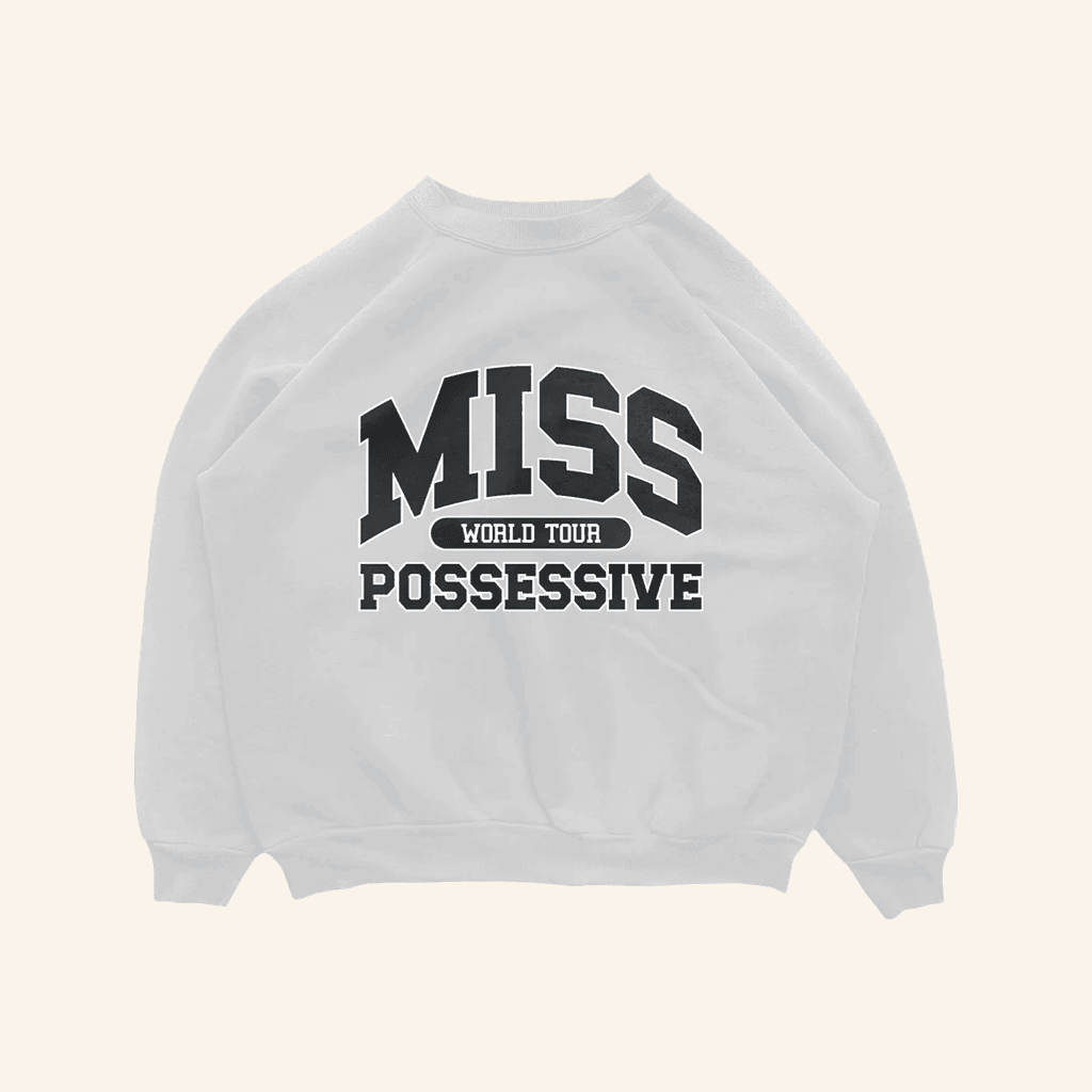 Tate Mcrae Merch Miss Possessive Crewneck Sweatshirt Present For Wife Tate Mcrae Merch Miss Possessive Crewneck Sweatshirt Present For Wife