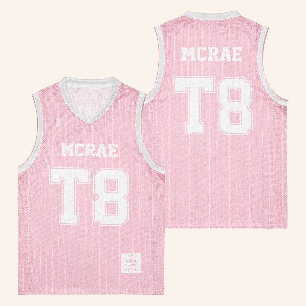 Tate Mcrae Merch Tate Mcrae Jersey T8 Mcrae Pink Basketball Jersey Gifts For Her Tate Mcrae Merch Tate Mcrae Jersey T8 Mcrae Pink Basketball Jersey Gifts For Her