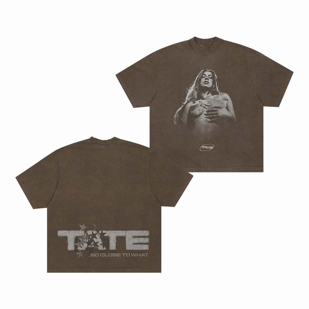 Tate Mcrae So Close To What Brown Graphic T-Shirt Tate Mcrae Merch Gift For Pop Music Fans