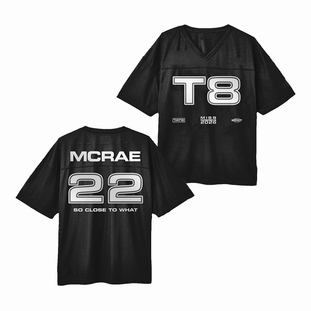 Tate Mcrae T8 Mcrae 22 V-Neck Jersey Miss Possessive 2025 Merch Athletic Gift