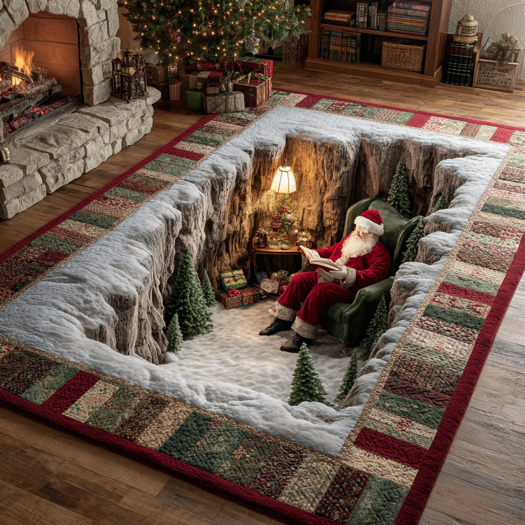 Tavern Santa Claus Area Rug Front Door Decor Daughter Gifts Christmas