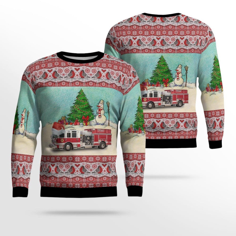 Tawas City Michigan Tawas City Fire Department AOP Ugly Sweater Unisex Christmas Gift
