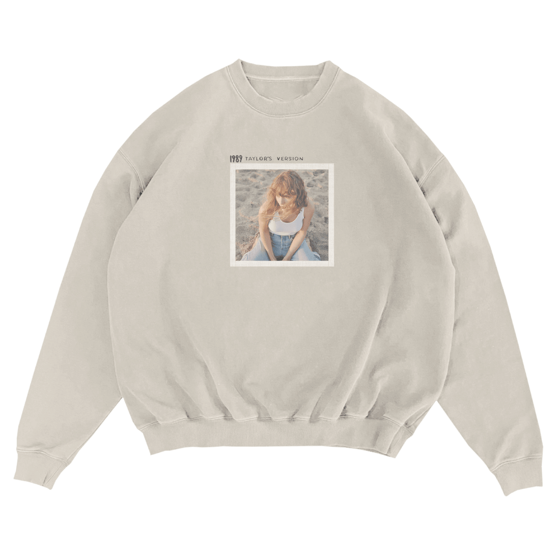 Taylor Swift Merch Sweatshirt 1989 Taylor's Version Beige Crewneck Gifts For Fans