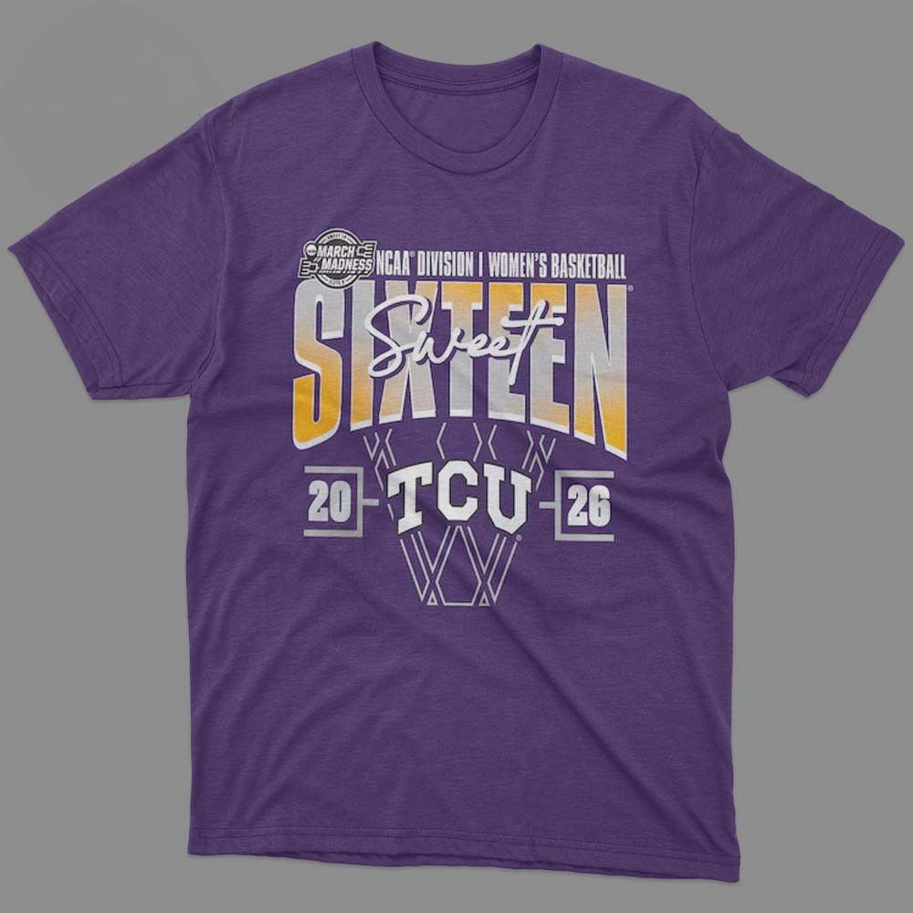 TCU Horned Frogs 2026 NCAA Women's Basketball T-Shirt Tournament March Madness Merch