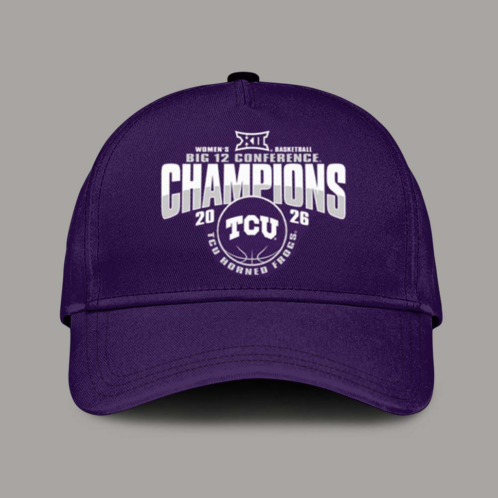 TCU Horned Frogs Women's Basketball 2026 Big 12 Conference Champions Hat Gifts For Fans