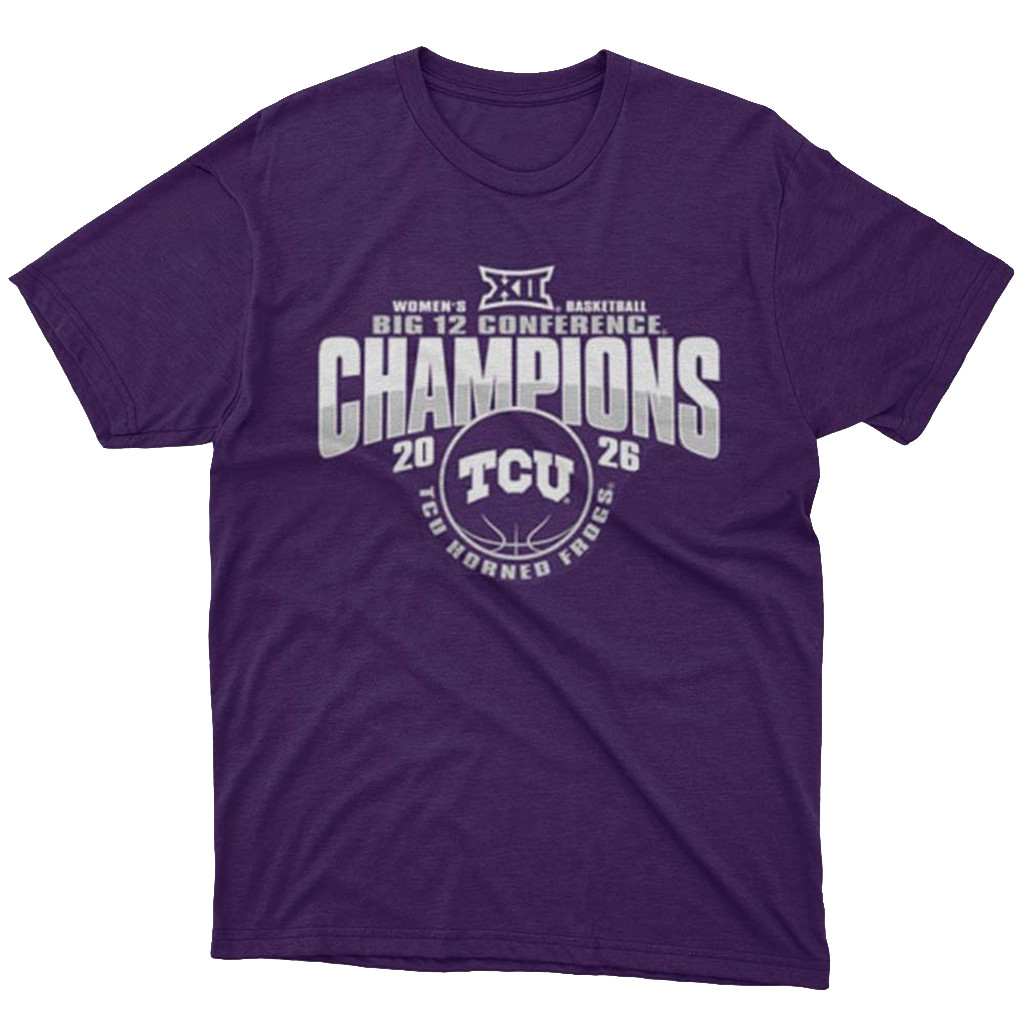 TCU Horned Frogs Women's Basketball 2026 Big 12 Conference Champions T-Shirt Fan Clothing Gifts