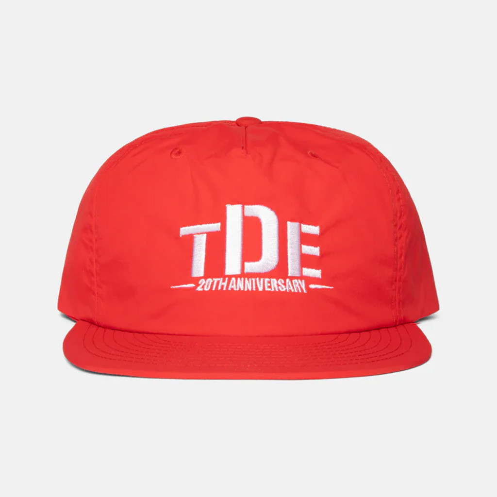 TDE Merch TDE 20th Logo Embroidered Red Snapback Hat Dad Christmas Gifts