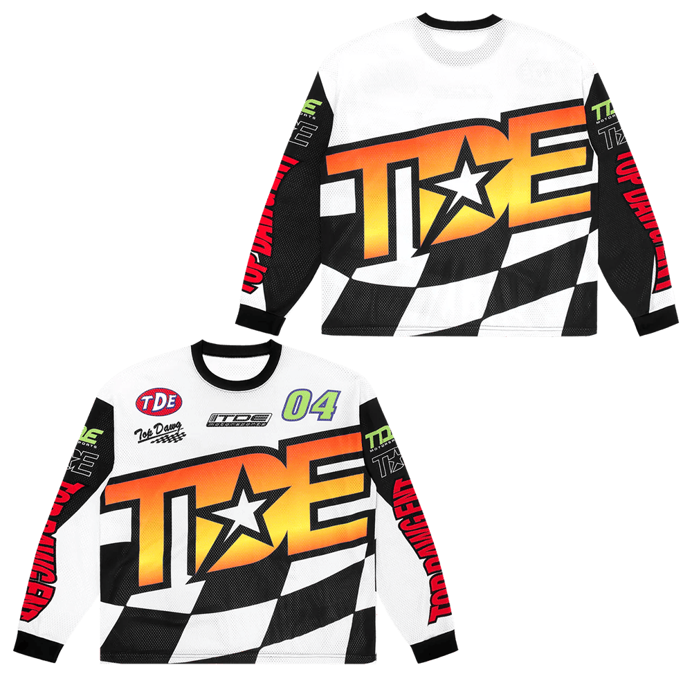 TDE Merch TDE Racing Moto Jersey Top Dawg Entertainment Merch Awesome Father's Day Gifts TDE Merch TDE Racing Moto Jersey Top Dawg Entertainment Merch Awesome Father's Day Gifts