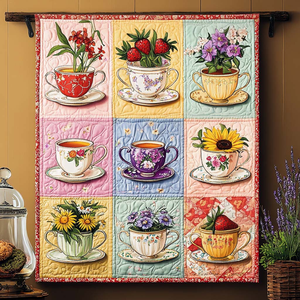 Tea Garden Quilted Blanket Best Christmas Gifts For Women