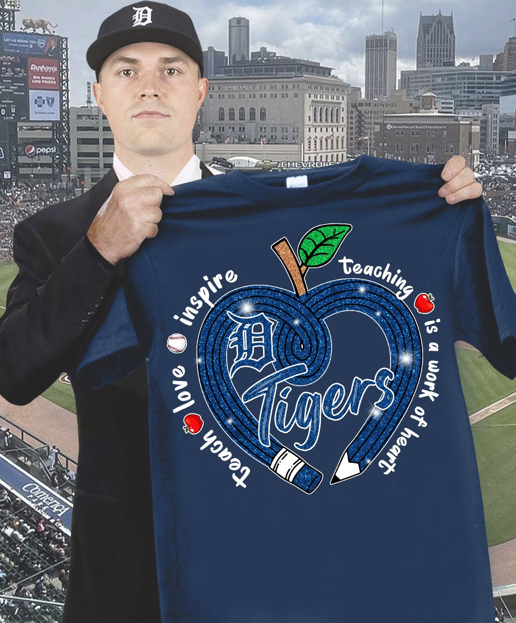 Teach Love Inspire Auburn Tigers Shirt Honor Teachers Day Gifts For Auburn Fans For Him Her