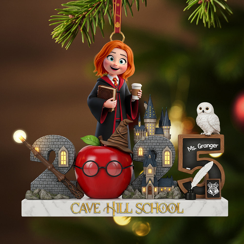 Teacher Acrylic Christmas Ornament - Personalized Gifts For Teacher - Christmas Ornament Gift Idea