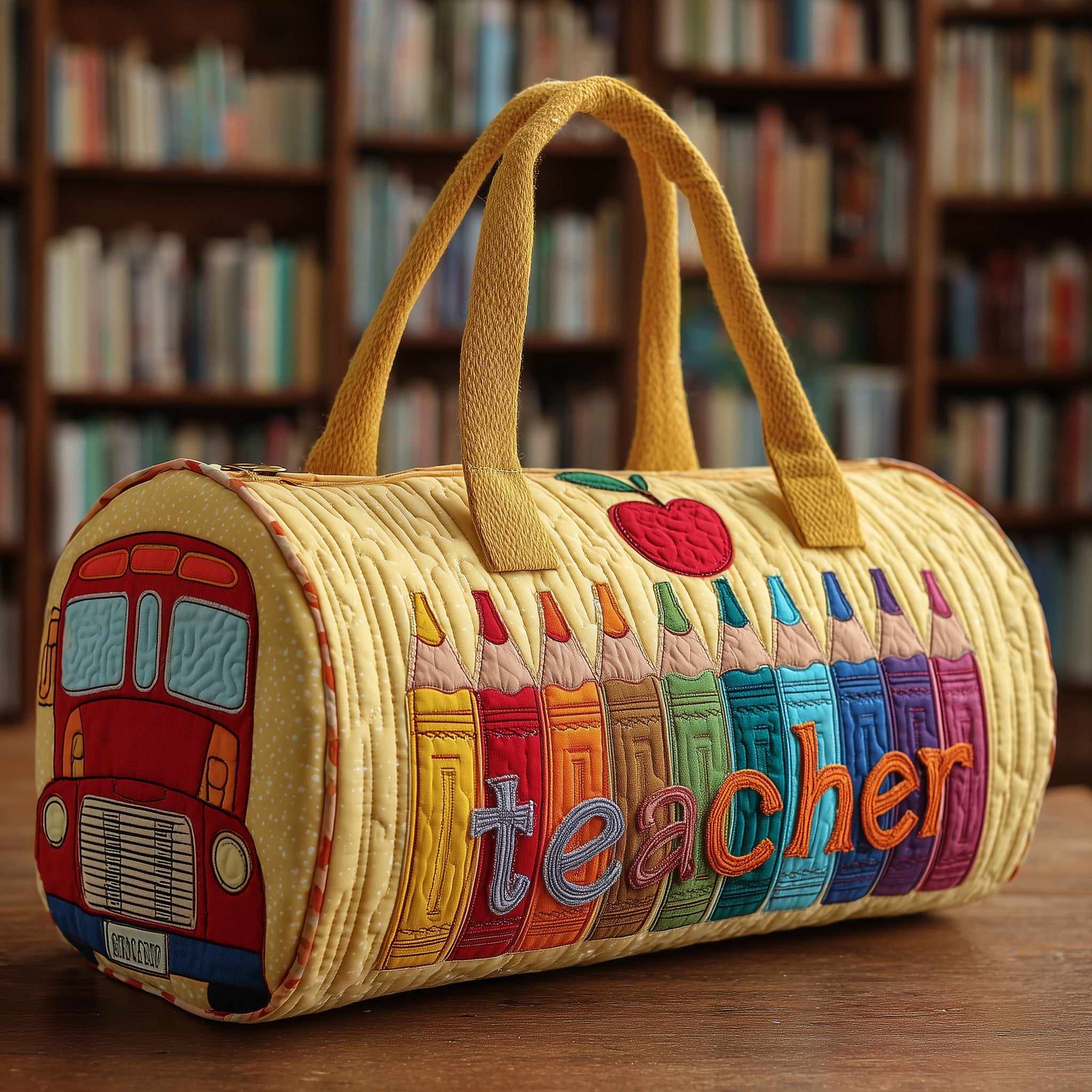 Teacher Quilted Duffle Bag Fall Gift Choice