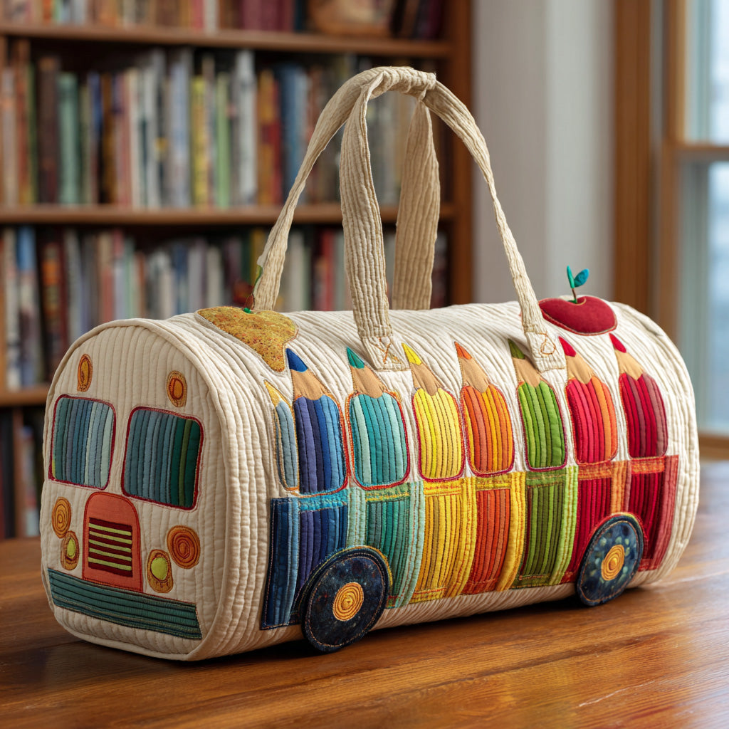 Teacher Quilted Duffle Bag For Daily Commute