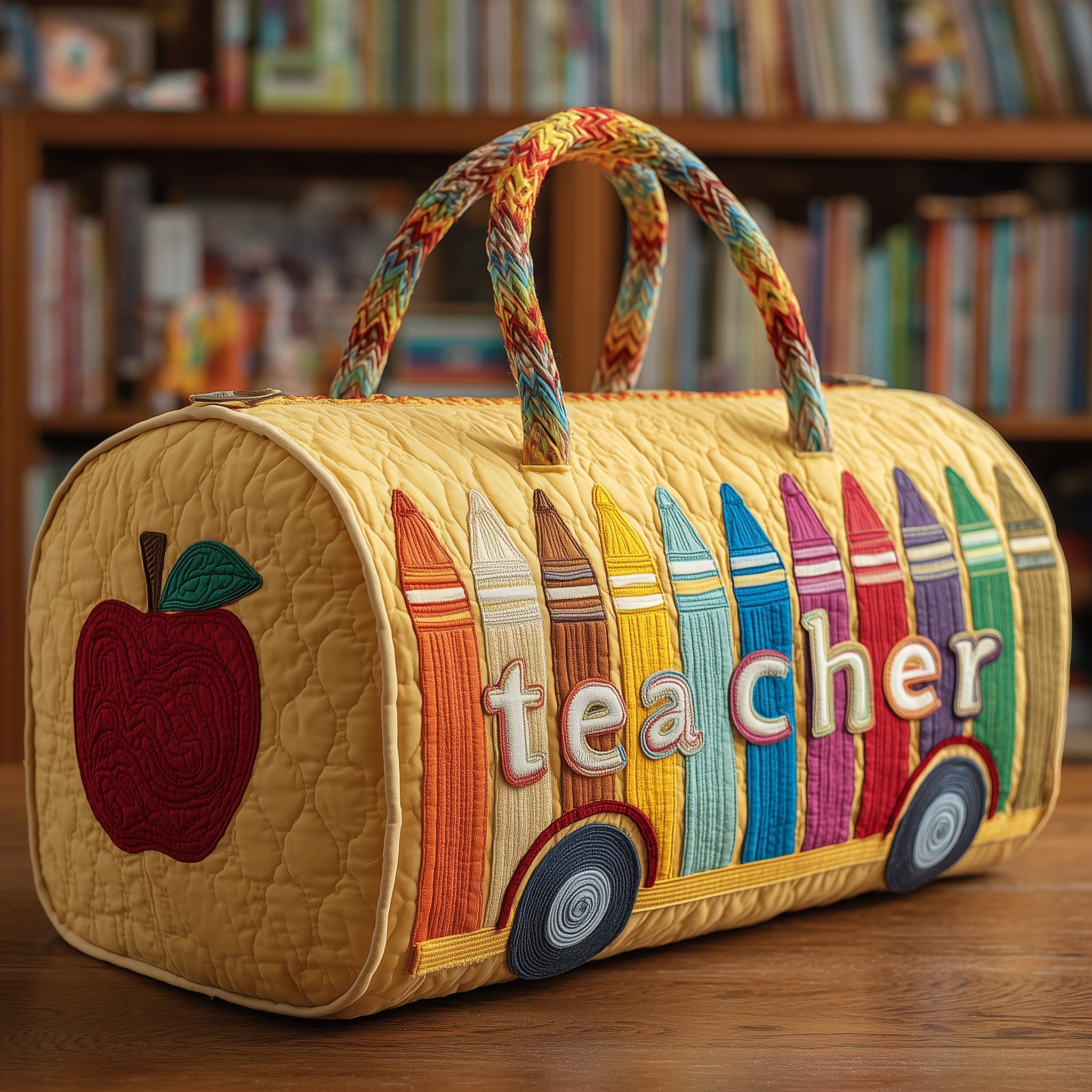 Teacher Quilted Duffle Bag For Everyday Use