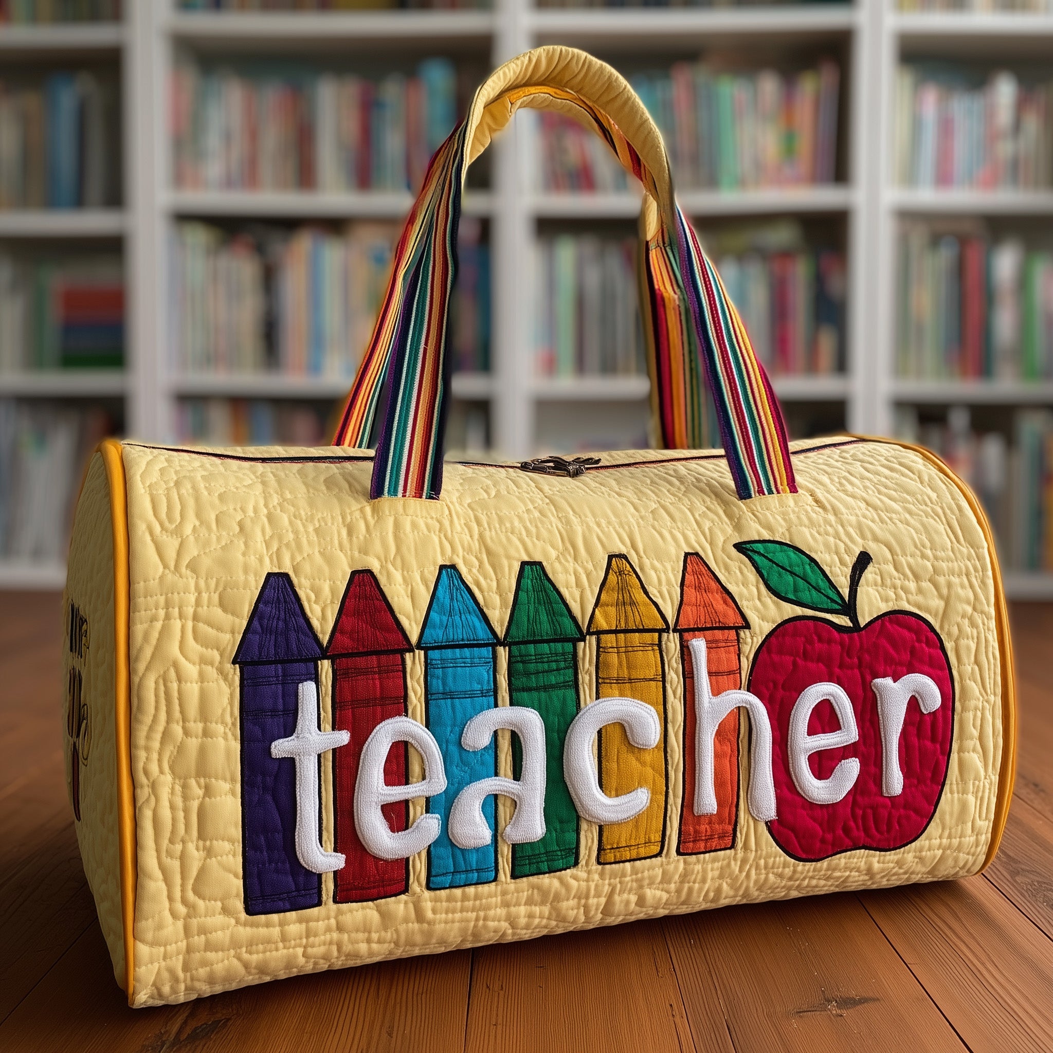 Teacher Quilted Duffle Bag Gift For Mom