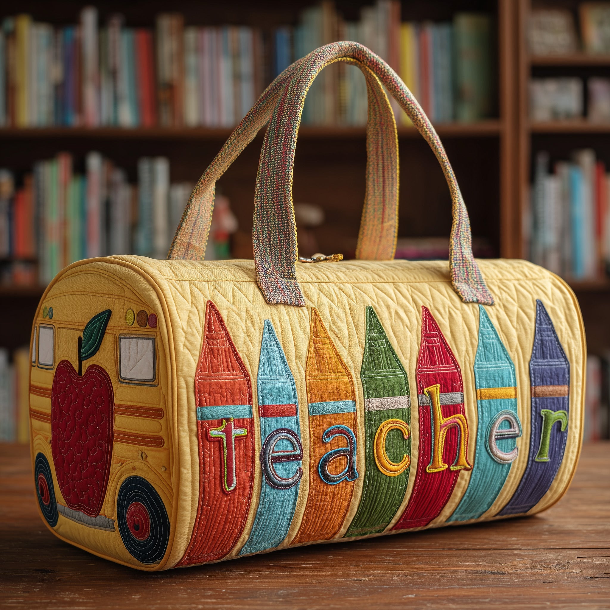 Teacher Quilted Duffle Bag Spring Gift Idea