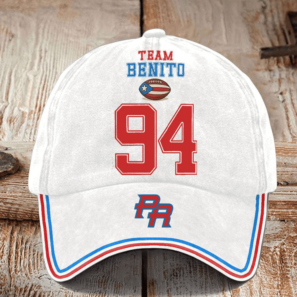 Team Benito 94 Puerto Rico Hat Bad Bunny Halftime Show Baseball Cap