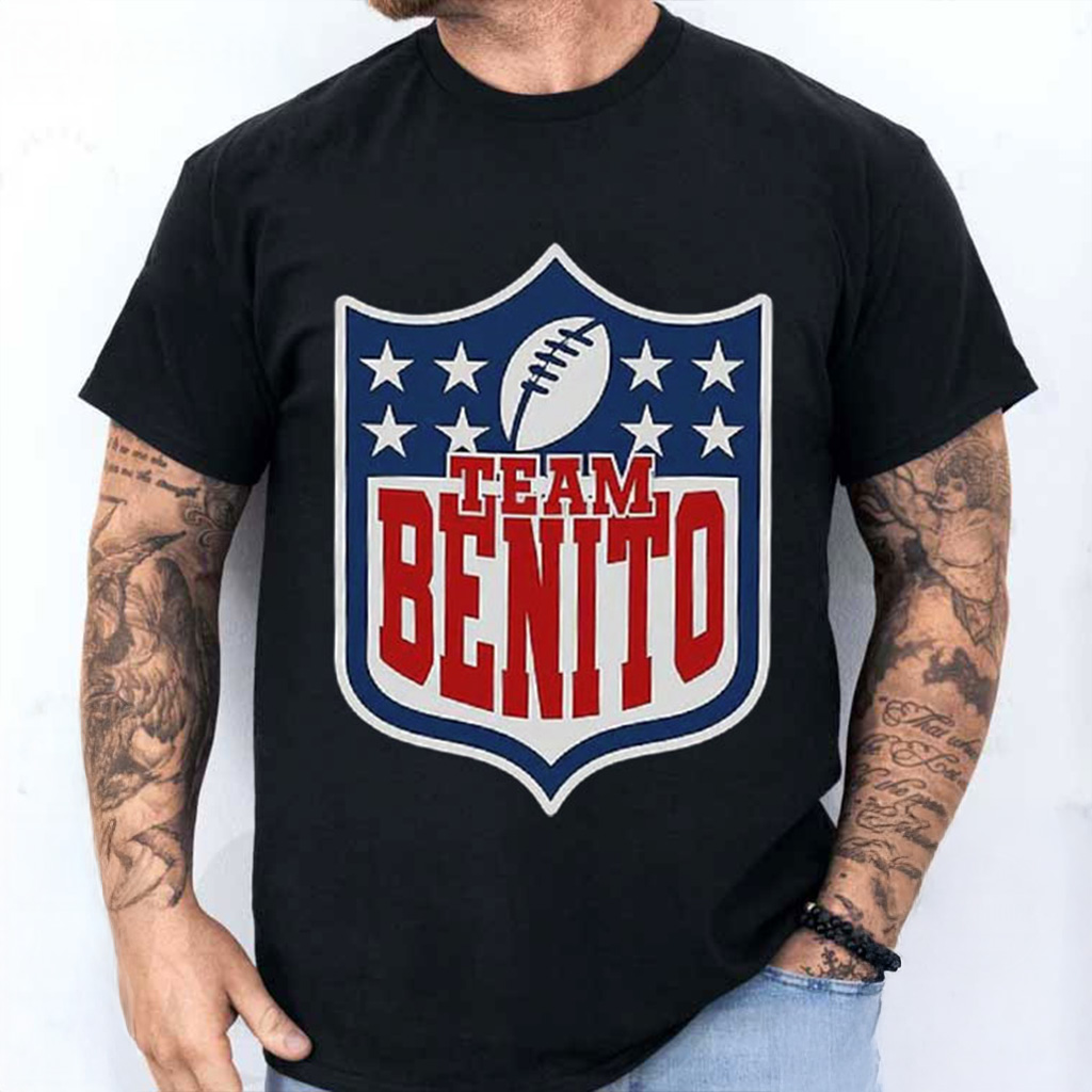 Team Benito Retro Football Shield T-Shirt Best Gift For Football Lovers