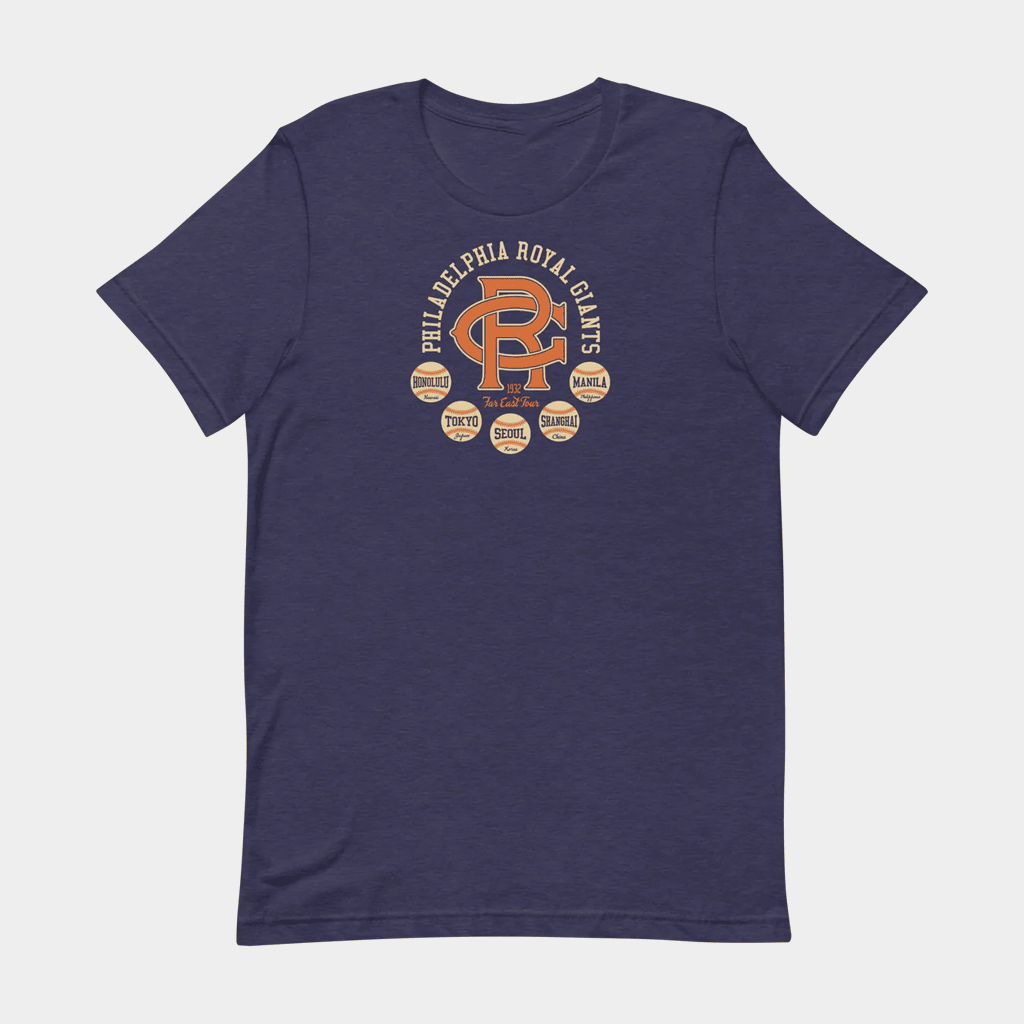 Team Brown Apparel Merch Philadelphia Royal Giants Far East Tour T-Shirt Gifts For Dad