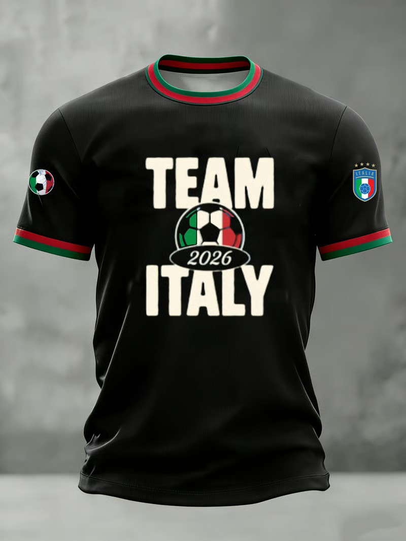 Team Italy 2026 World Cup T-Shirt Italia Soccer Fan Gear Match Day Clothing Gift For Supporters
