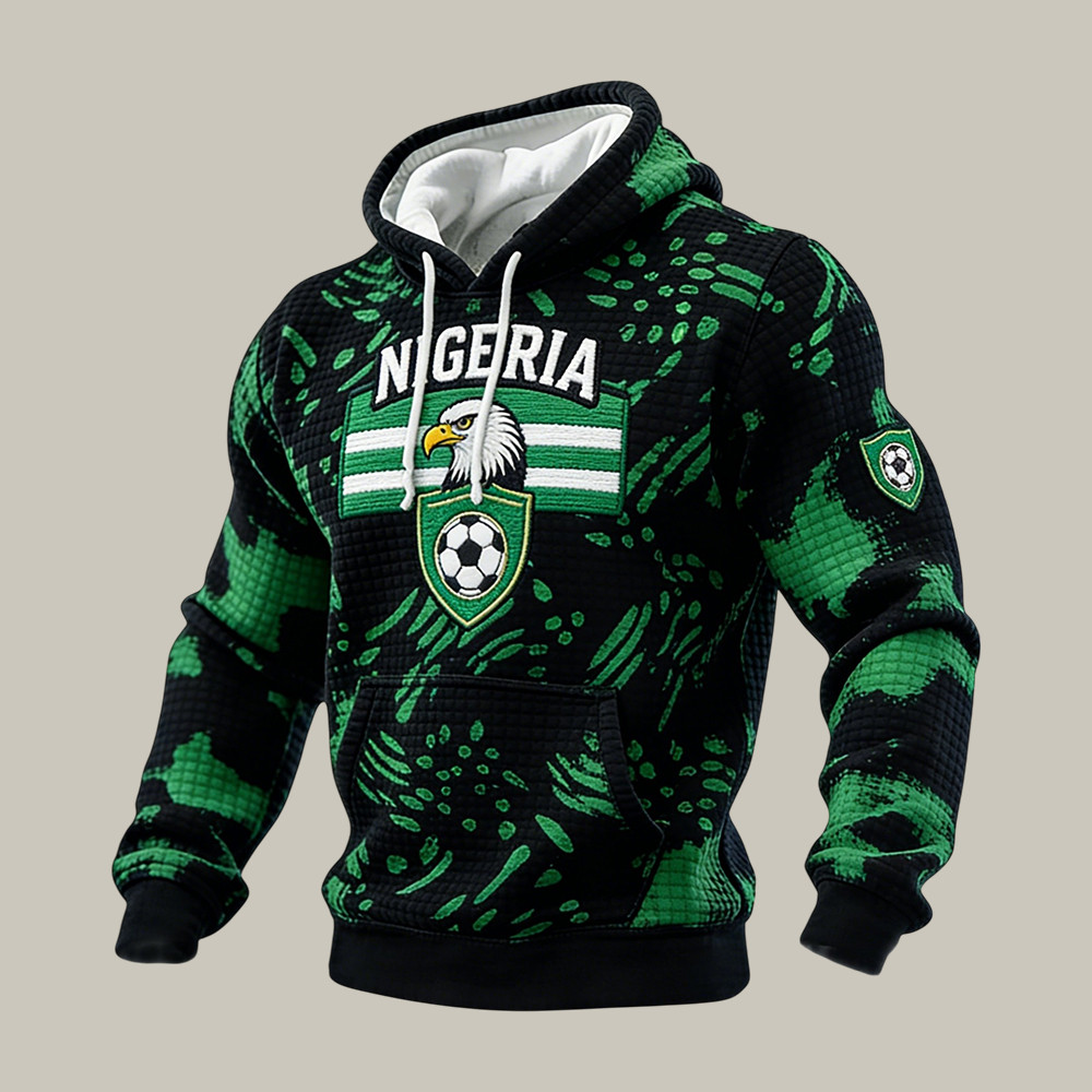 Team Nigeria Super Eagle Hoodie FIFA World Cup 2026 Hooded Sweatshirt Soccer Gear