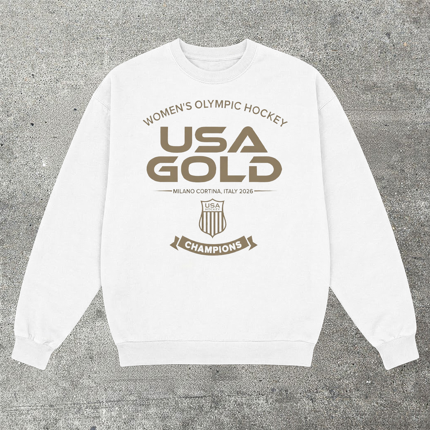 Team USA 2026 Women's Ice Hockey Gold Medal Winner Graphic Sweatshirt Fan Gear Gift Ideas