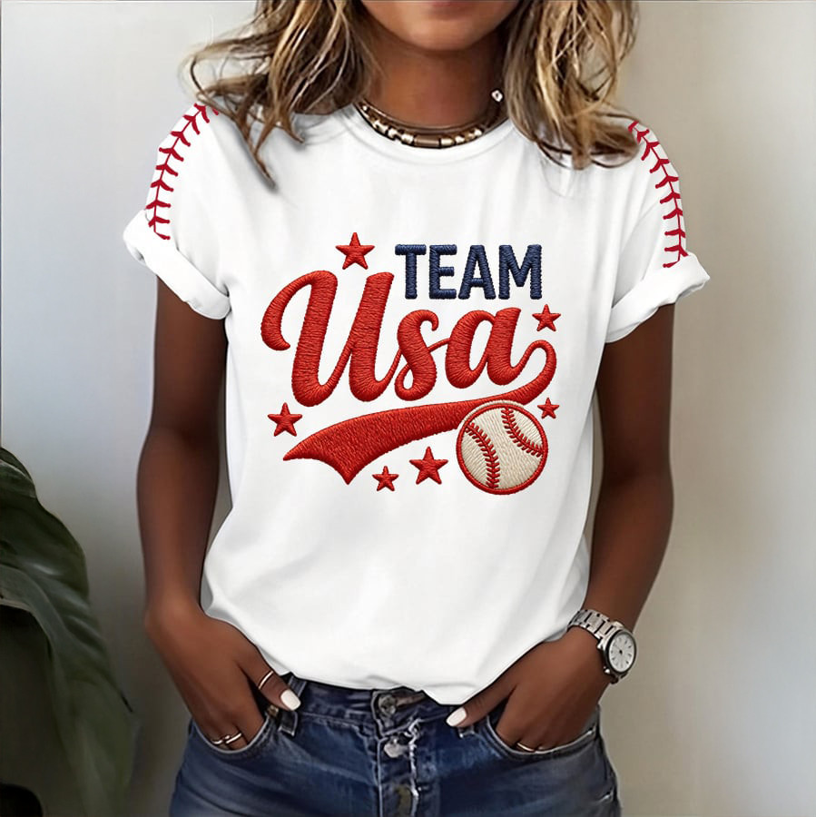 Team USA Baseball Graphic T-Shirt USA Baseball Mech Present For Huge Fans