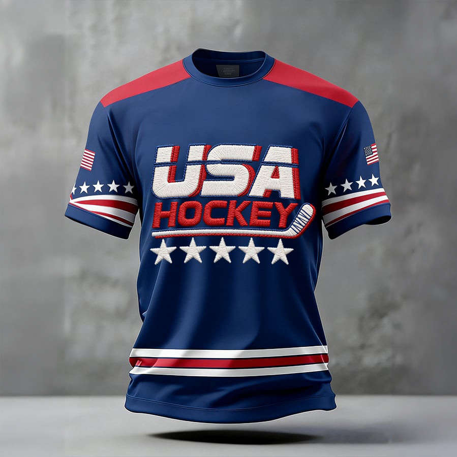 Team USA Hockey 2026 Winter Olympic T-Shirt Milano Cortina 2026 USA Hockey Shirt Best Fan Gear