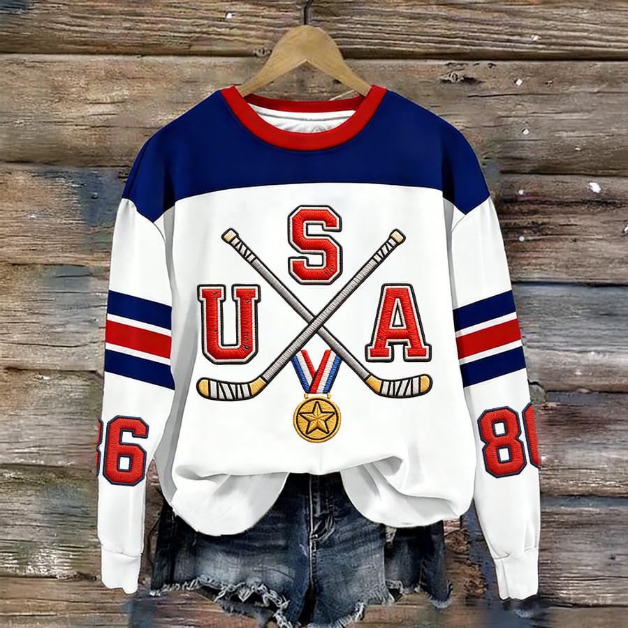 Team USA Hockey Gold Medal Sweatshirt USA Hockey Gold Merch Best Fan Gift