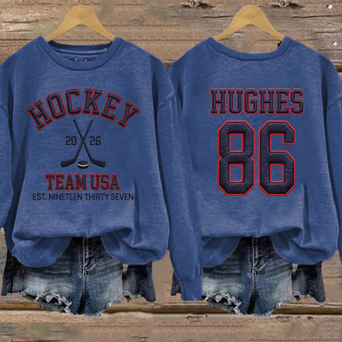 Team USA Hockey Hughes 86 Sweatshirt Jack Hughes Winning Goal Merch Present For Fan