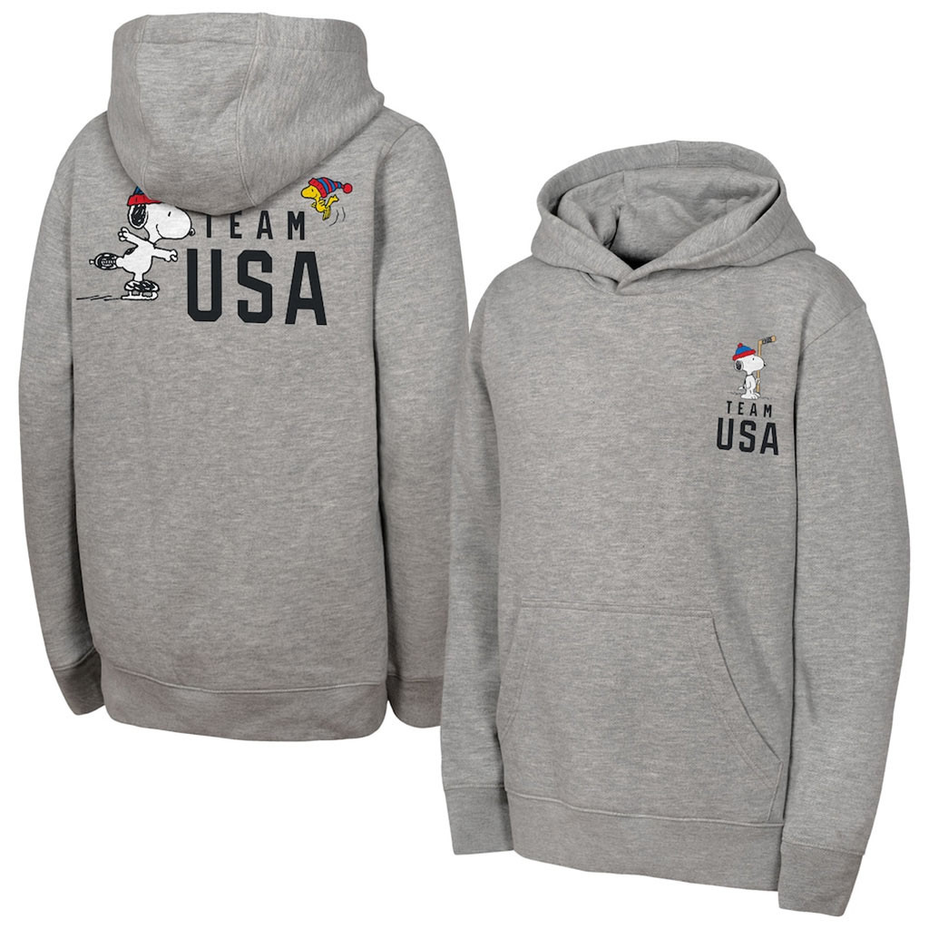 Team USA Milano Cortina 2026 Winter Olympic Games Hoodie Team USA x Peanuts Spirit Hockey Hoodie-1