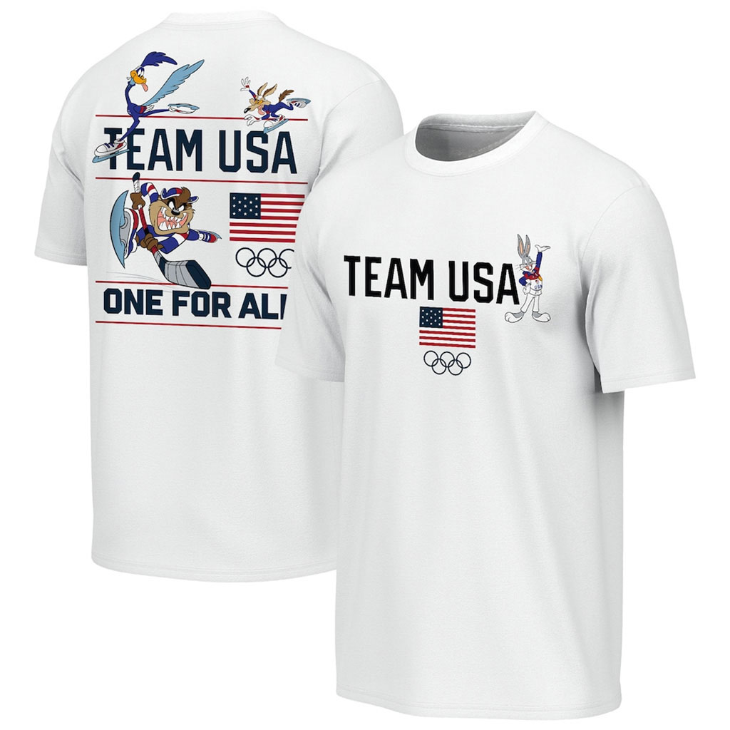 Team USA Milano Cortina 2026 Winter Olympic Games Shirt Team USA x Looney Tunes Skate Rush T-Shirt-1