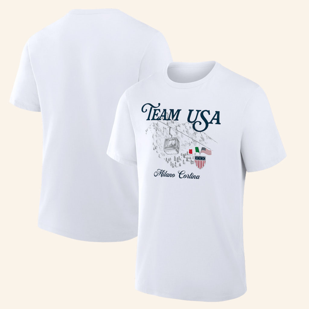 Team USA Milano Cortina 2026 Winter Olympic T-Shirt Game Day Shirts Gifts For Hockey Fan