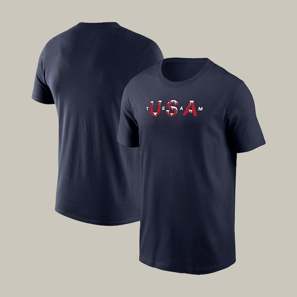 Team USA Snow Dri FIT T-Shirt Milano Cortina 2026 Clothes Gift For Him
