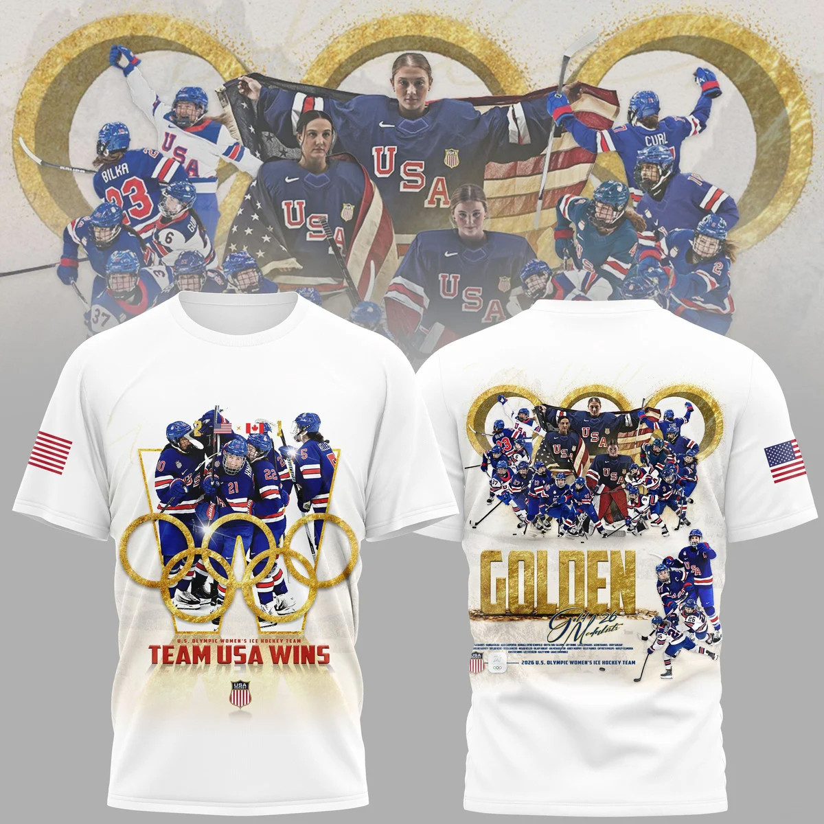 Team USA Wins Championships T-Shirt Milano Cortina 2026 Winter Olympic Shirt Hockey Lover Gift