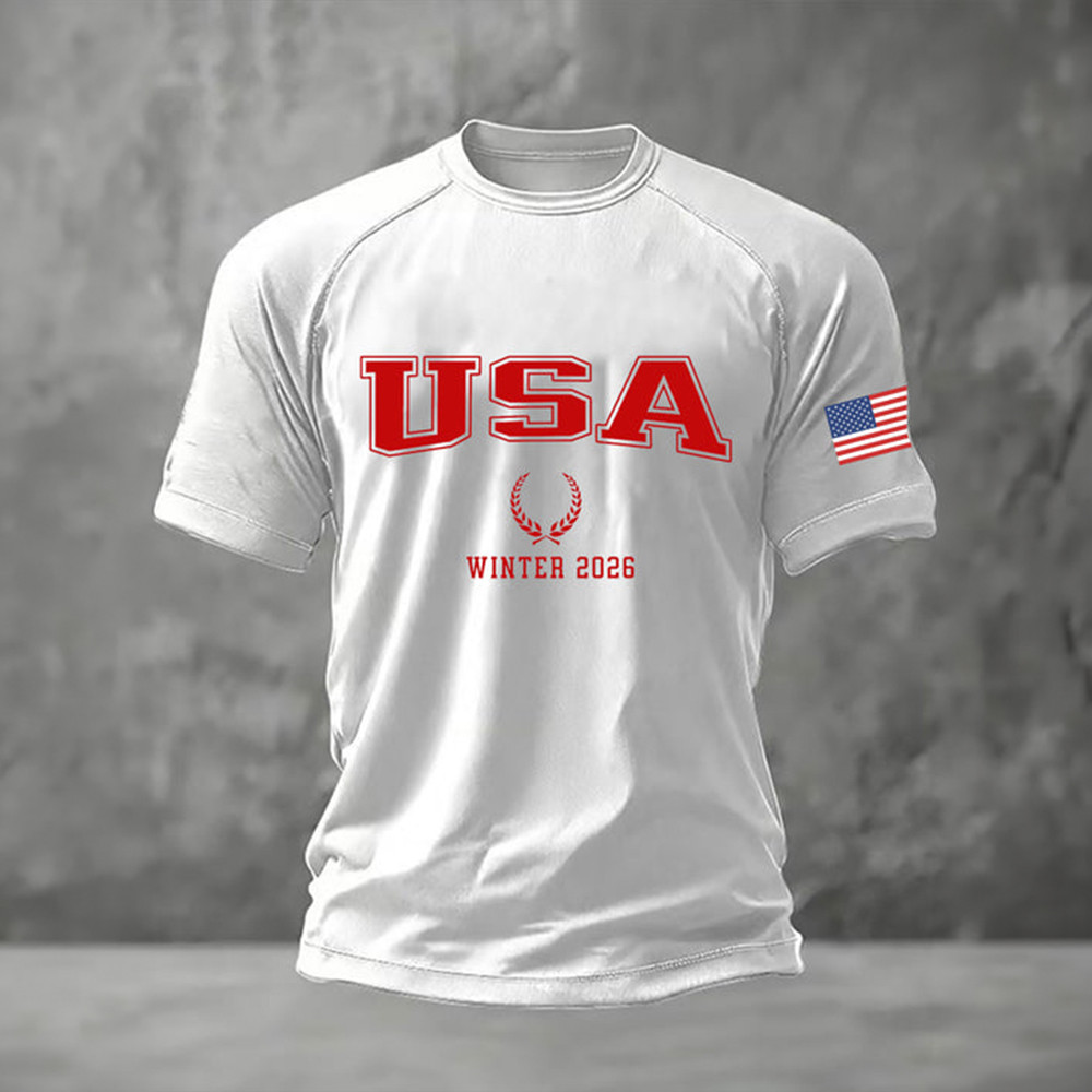 Team USA Winter Olympic 2026 T-Shirt United States Milano Cortina 2026 Clothes Gift For Ski Fan