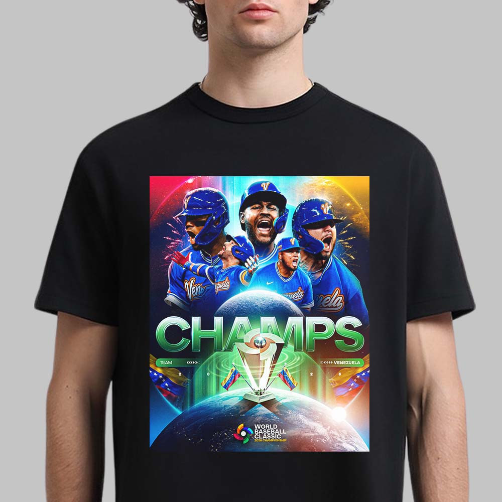 Team Venezuela 2026 First World Baseball Classic Champions T-Shirt 2026 WBC Clothes Fan Gear