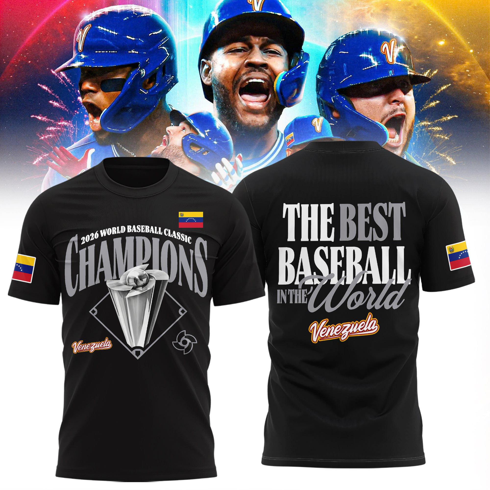 Team Venezuela 2026 WBC Champions T-Shirt The Best Baseball Team In The World Shirt