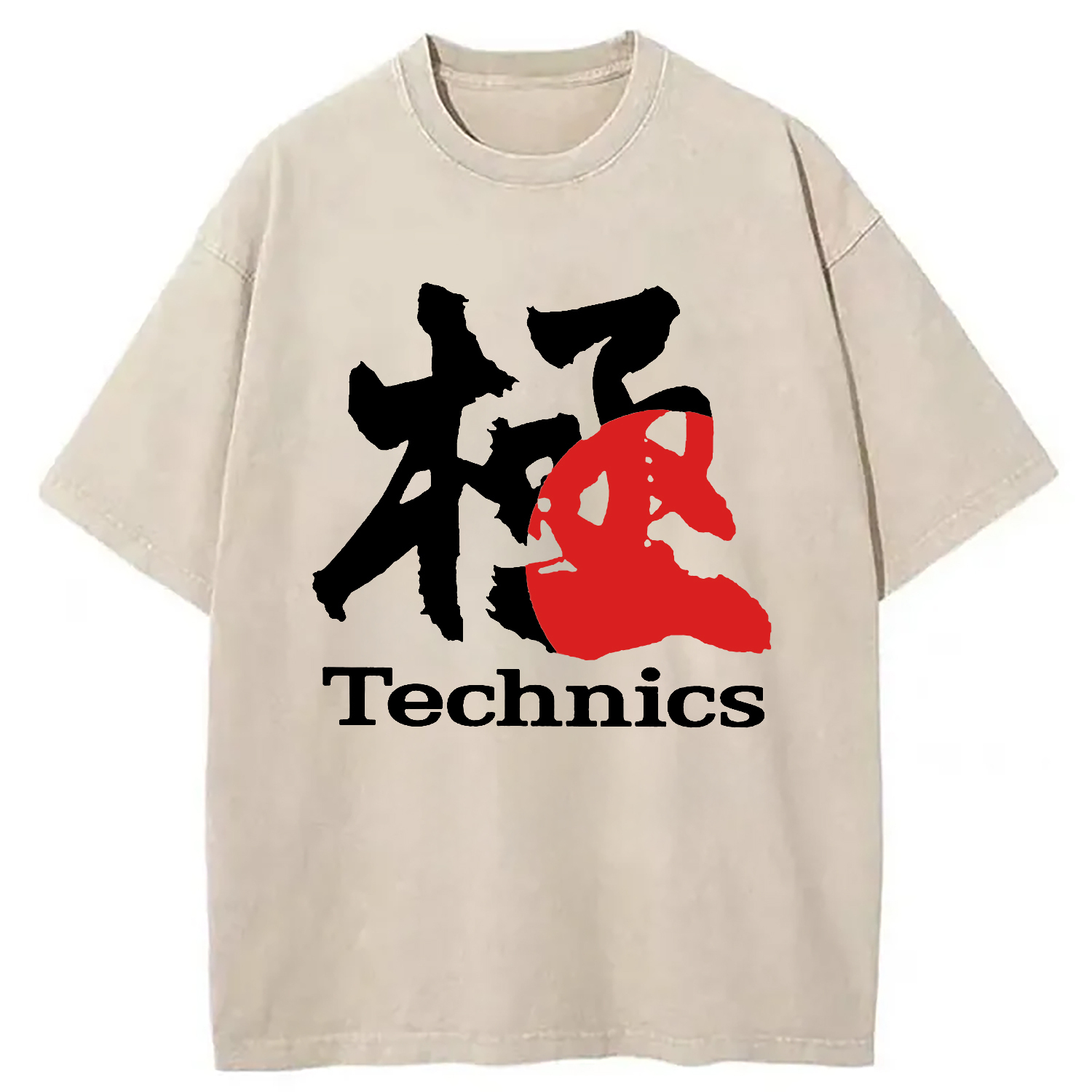 Technics Kanji Washed T-Shirt Trendy Everyday Casual Outfit Gifts For Best Friend Technics Kanji Washed T-Shirt Trendy Everyday Casual Outfit Gifts For Best Friend