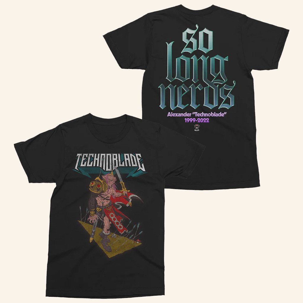 Technoblade Merch So Long Nerds T-Shirt Best Gifts For Son Technoblade Merch So Long Nerds T-Shirt Best Gifts For Son