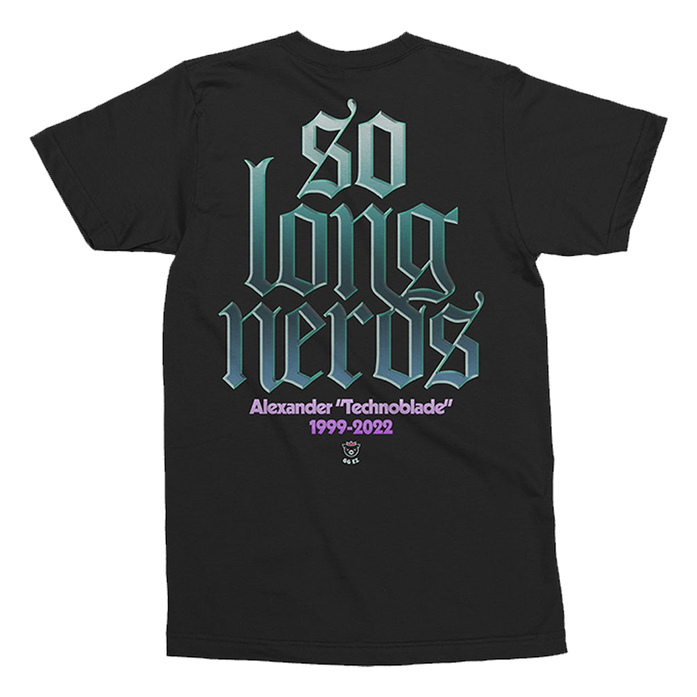 Technoblade Merch Technoblade So Long Nerds T-Shirt Father's Day Father's Day Gift for Him