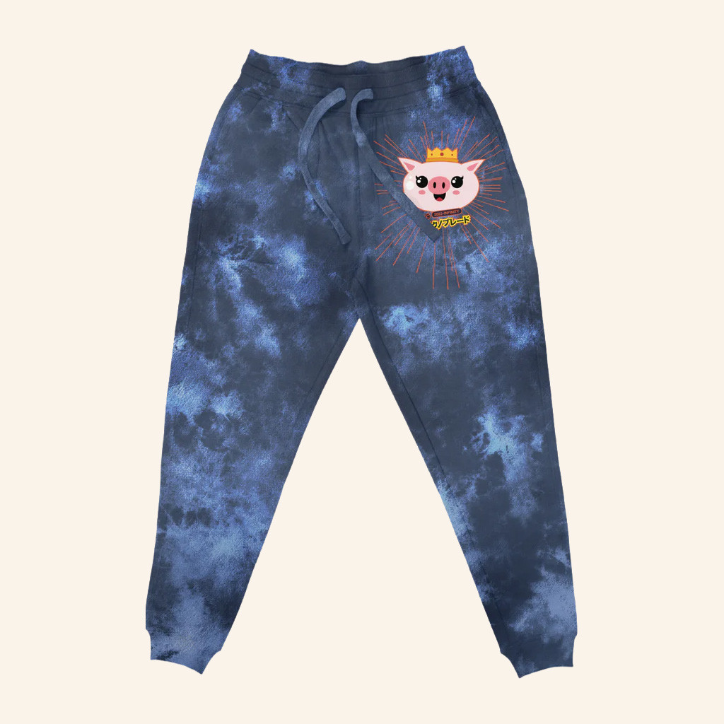 Technoblade Merch TEKUNOBUReDO Navy Tie Dye Sweatpants Gifts For Friends