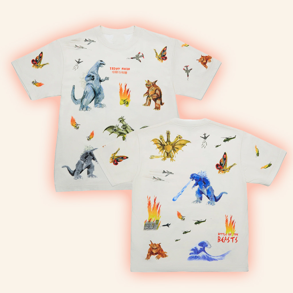 Teddy Fresh Merch Godzilla Battle Of The Beasts T-Shirt Gifts For My Sister Teddy Fresh Merch Godzilla Battle Of The Beasts T-Shirt Gifts For My Sister
