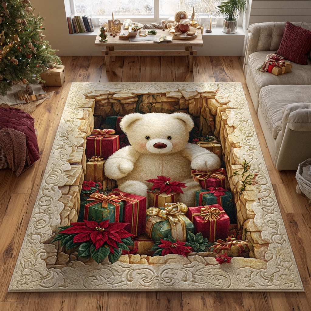Teddy Holiday Haven Area Rug Dining Room Decor Christmas Gift Ideas For Grandma