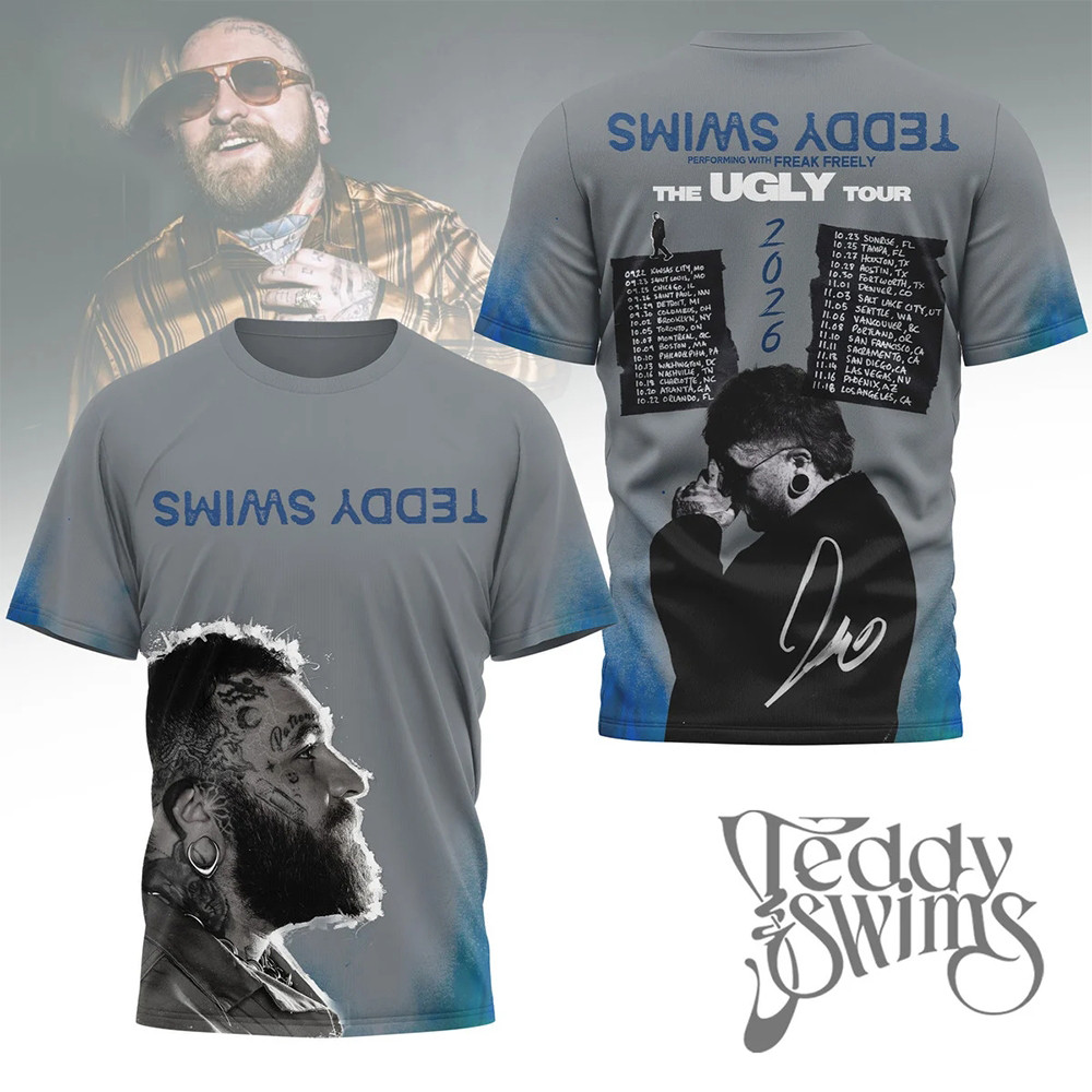 Teddy Swims The Ugly Tour 2026 T-Shirt Teddy Swims Merch Music Lover Gift For Him