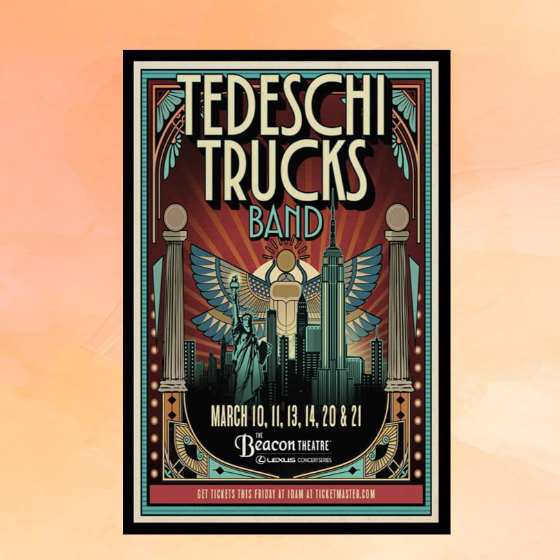Tedeschi Trucks Band At The Beacon Theatre Mar 10 21 2026 Tour Poster Fan Merch Home Decor