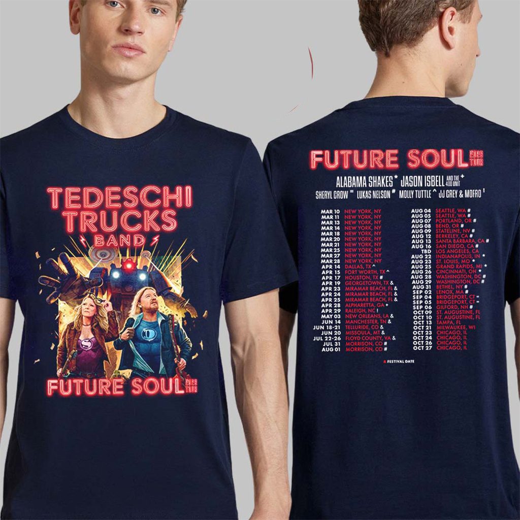 Tedeschi Trucks Band Future Soul 2026 Tour North America Schedule Dates Two Sided T-Shirt