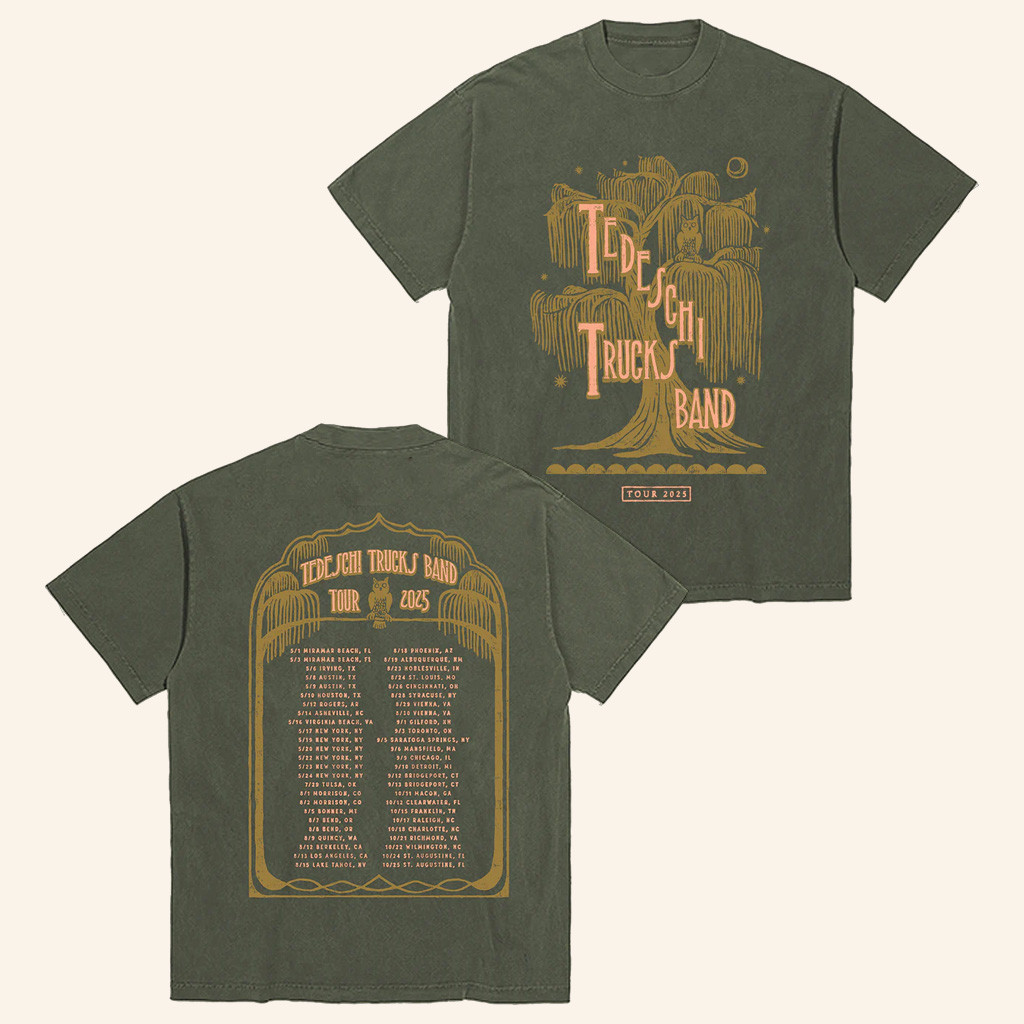Tedeschi Trucks Band Merch Willow Tree Tour T-Shirt Christmas Present For Son Tedeschi Trucks Band Merch Willow Tree Tour T-Shirt Christmas Present For Son